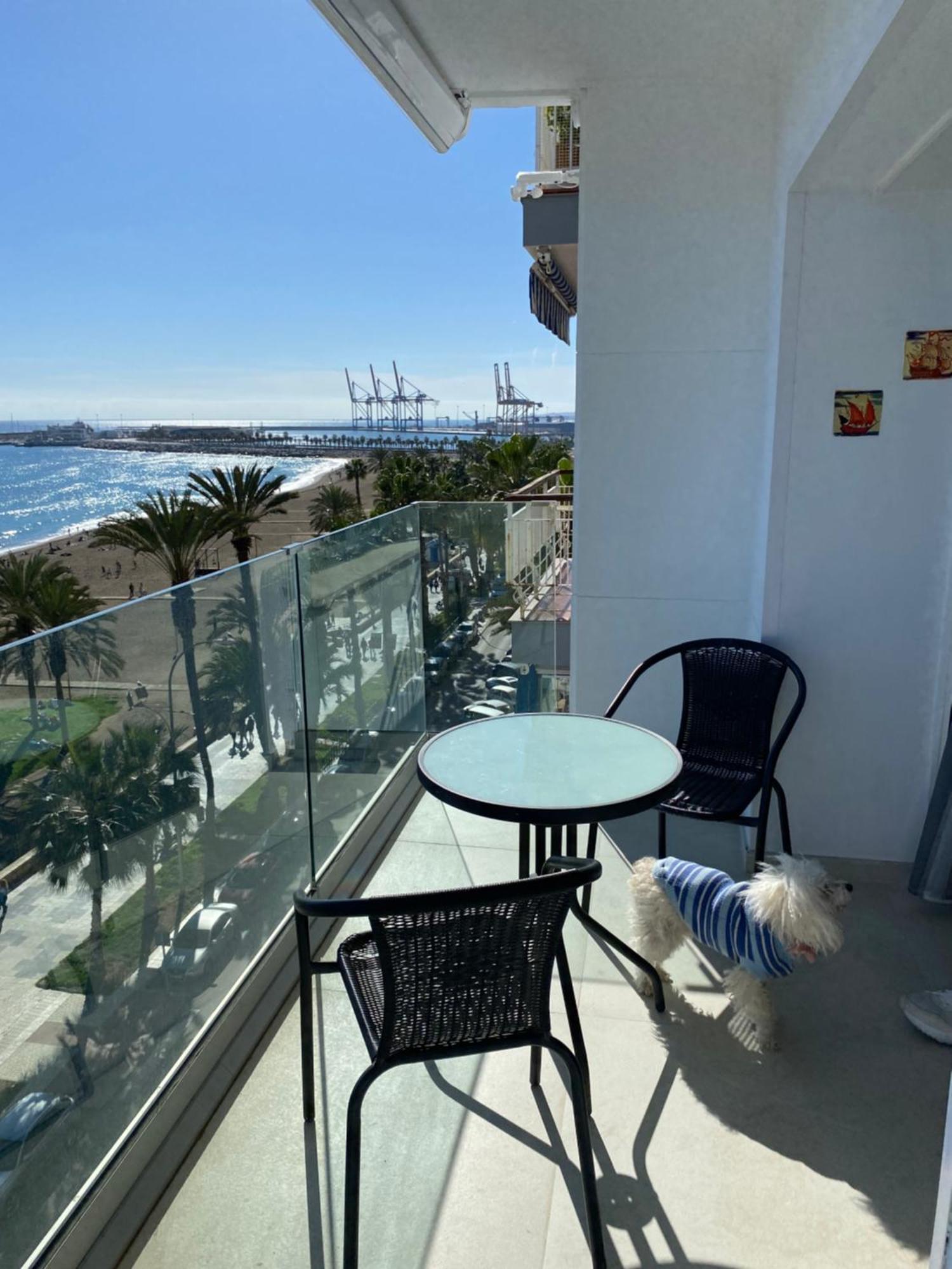 Playa Malagueta Vistas Frontal Al Mar Con Dos Dormitorios 말라가 외부 사진