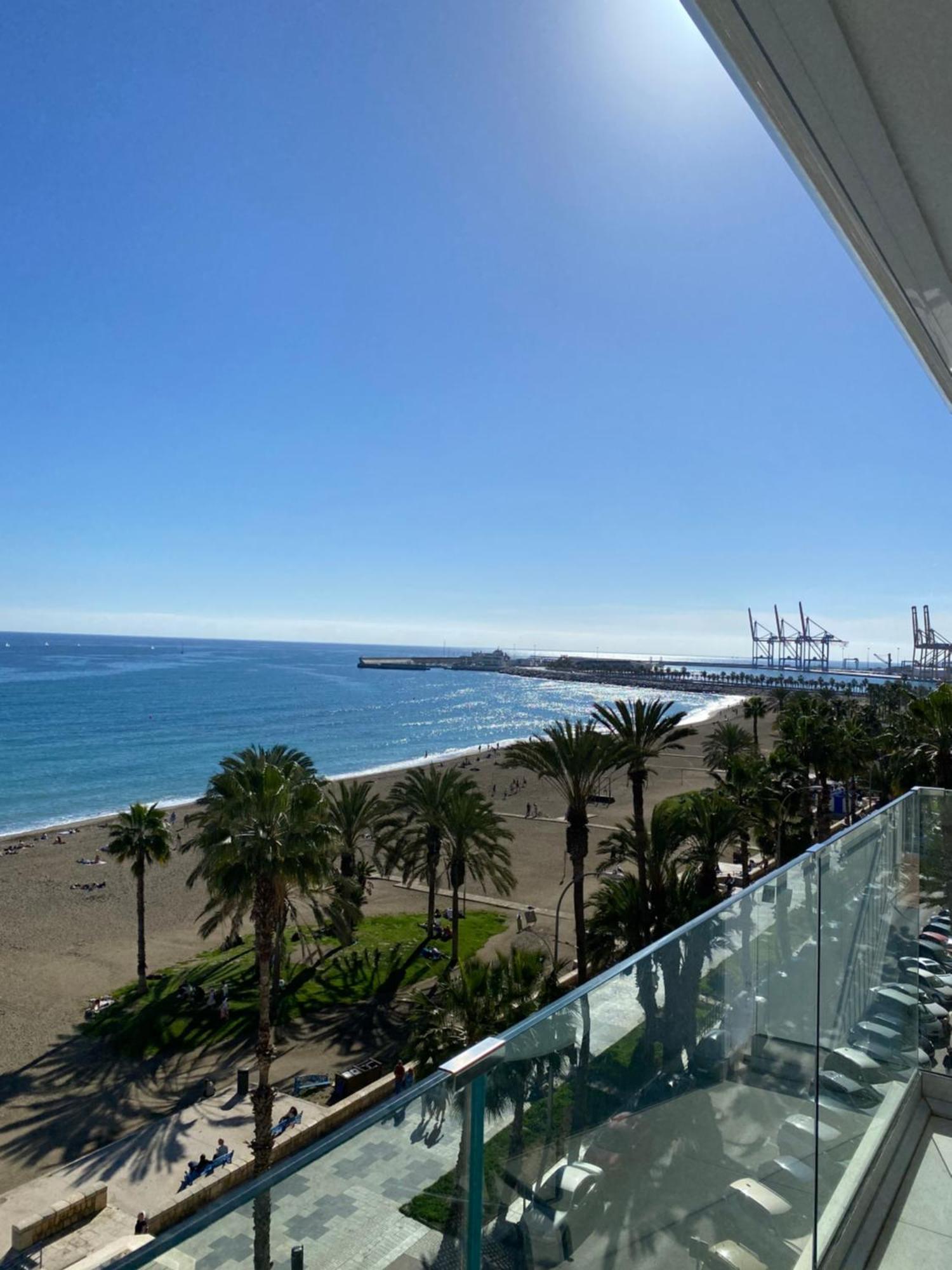 Playa Malagueta Vistas Frontal Al Mar Con Dos Dormitorios 말라가 외부 사진